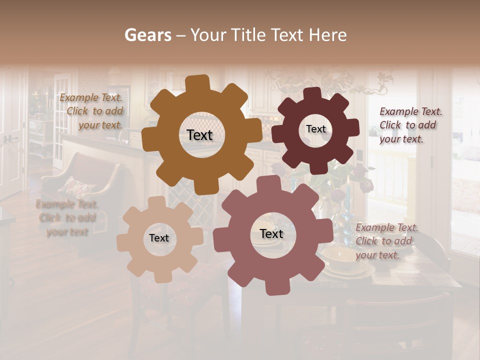 Very Beautiful Kitchen Decor PowerPoint Template