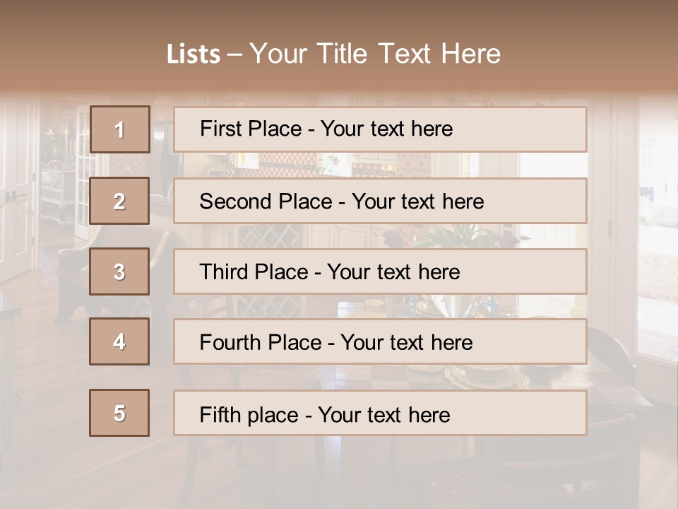 Very Beautiful Kitchen Decor PowerPoint Template