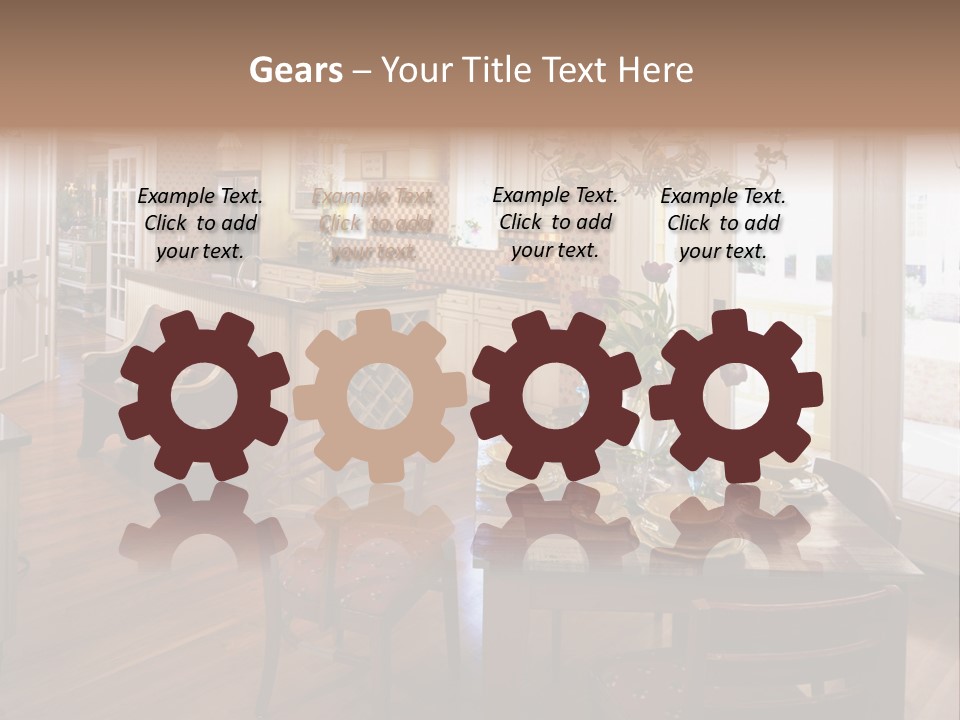 Very Beautiful Kitchen Decor PowerPoint Template