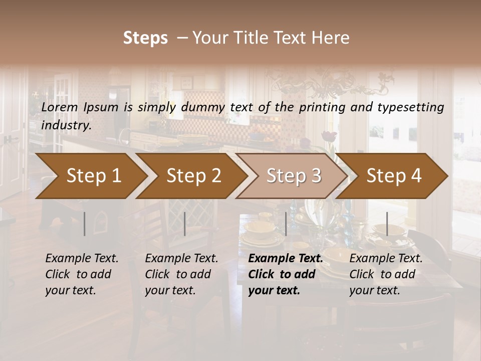 Very Beautiful Kitchen Decor PowerPoint Template