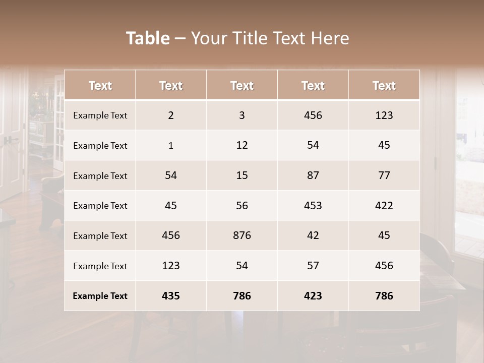 Very Beautiful Kitchen Decor PowerPoint Template