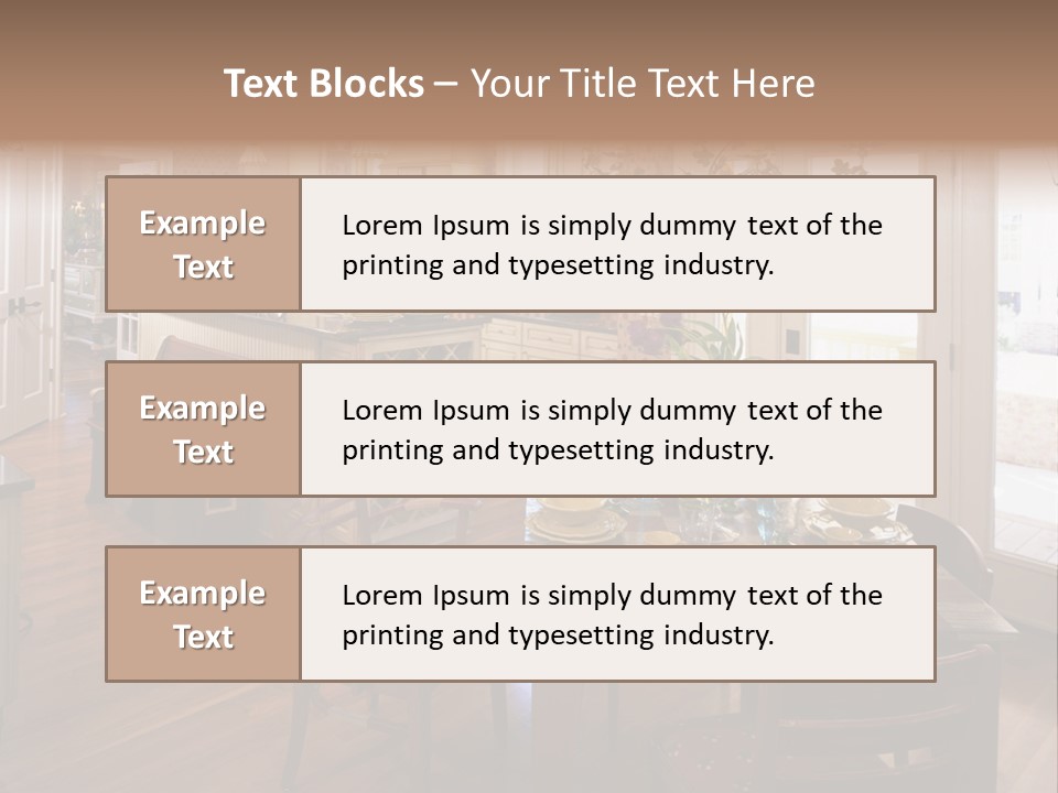 Very Beautiful Kitchen Decor PowerPoint Template