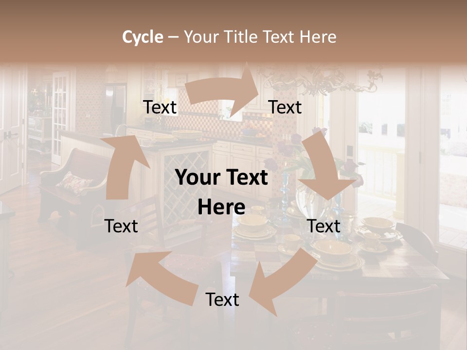 Very Beautiful Kitchen Decor PowerPoint Template