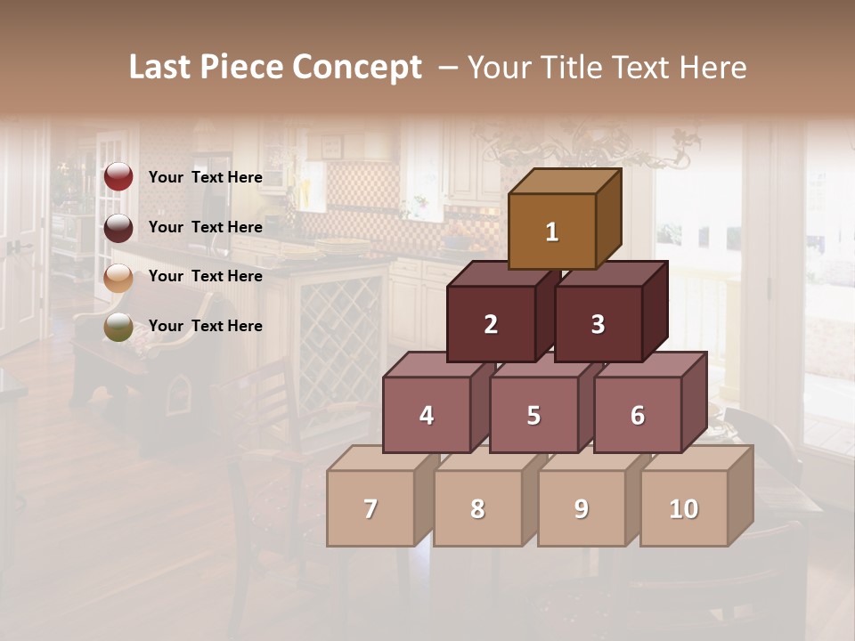 Very Beautiful Kitchen Decor PowerPoint Template