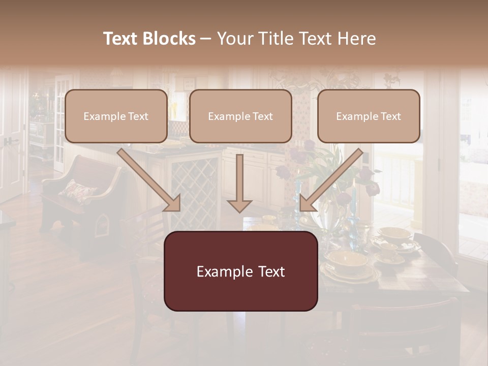Very Beautiful Kitchen Decor PowerPoint Template