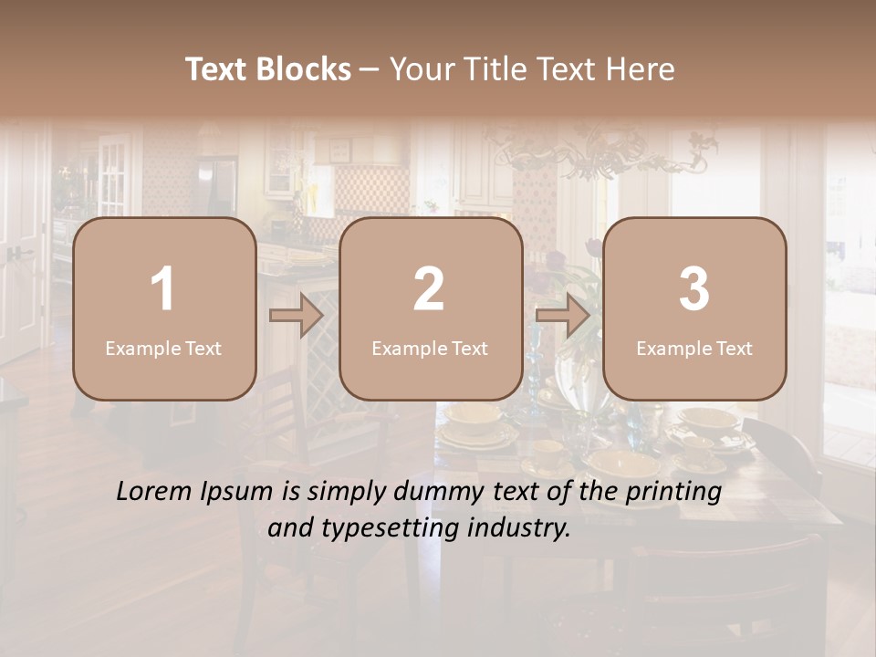 Very Beautiful Kitchen Decor PowerPoint Template