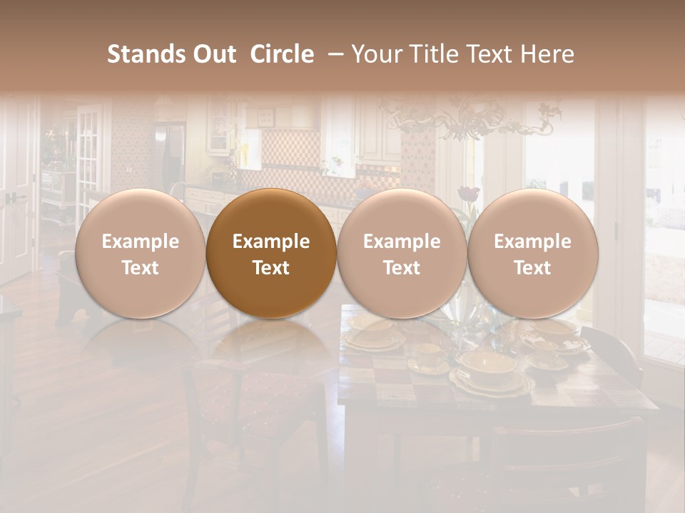 Very Beautiful Kitchen Decor PowerPoint Template