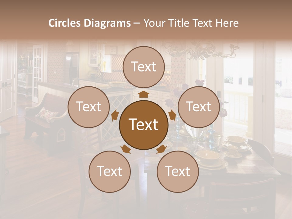 Very Beautiful Kitchen Decor PowerPoint Template