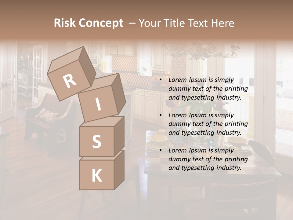 Very Beautiful Kitchen Decor PowerPoint Template