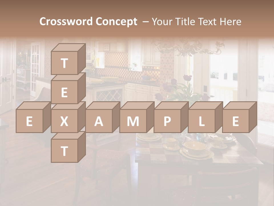 Very Beautiful Kitchen Decor PowerPoint Template