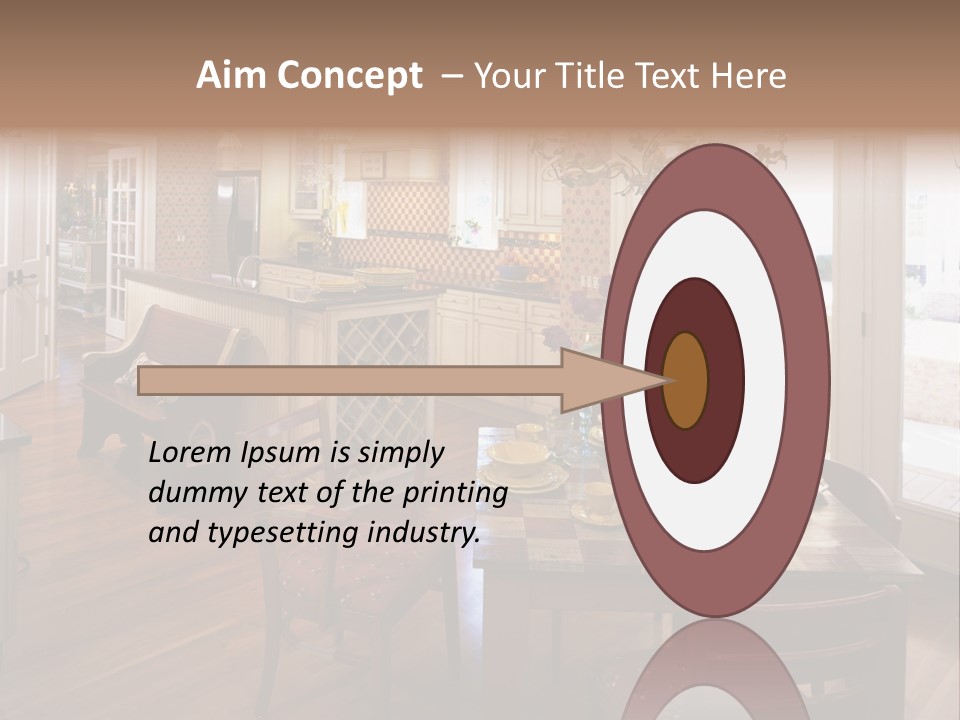 Very Beautiful Kitchen Decor PowerPoint Template