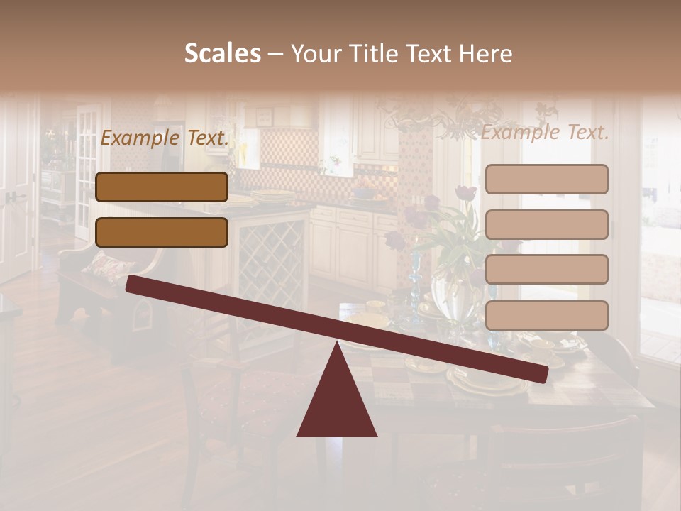 Very Beautiful Kitchen Decor PowerPoint Template