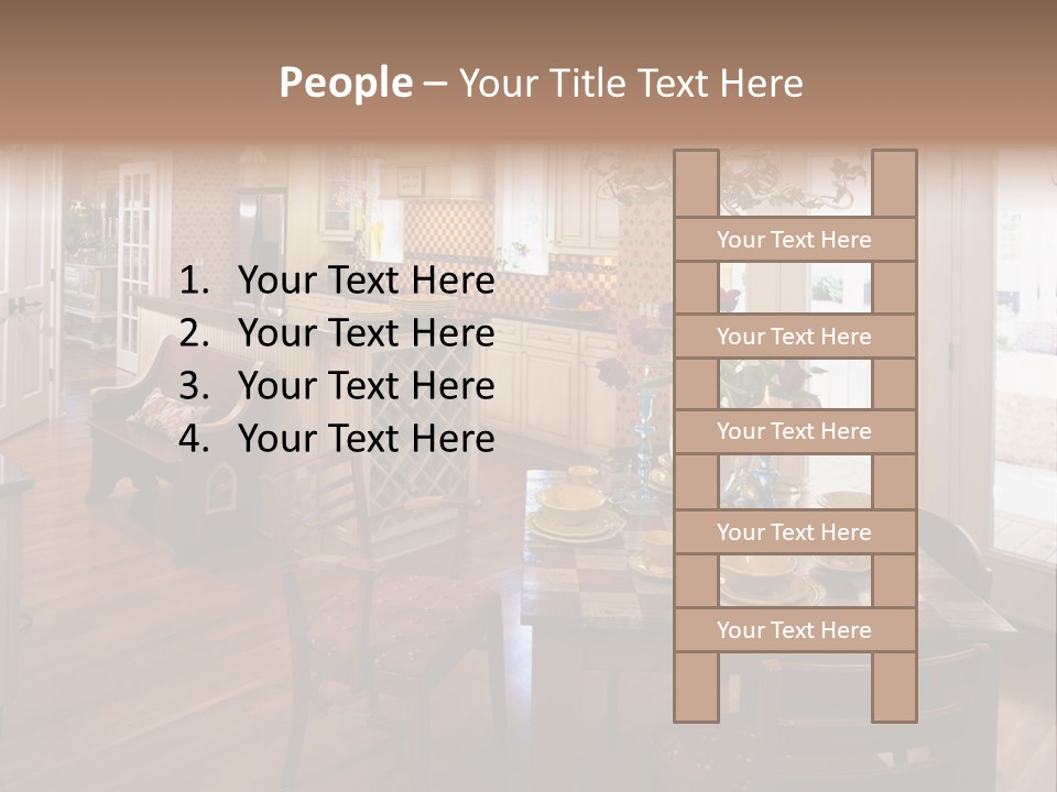Very Beautiful Kitchen Decor PowerPoint Template