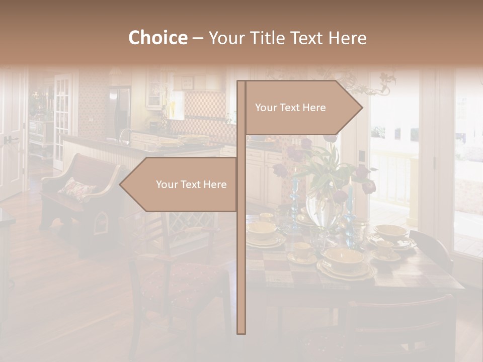 Very Beautiful Kitchen Decor PowerPoint Template