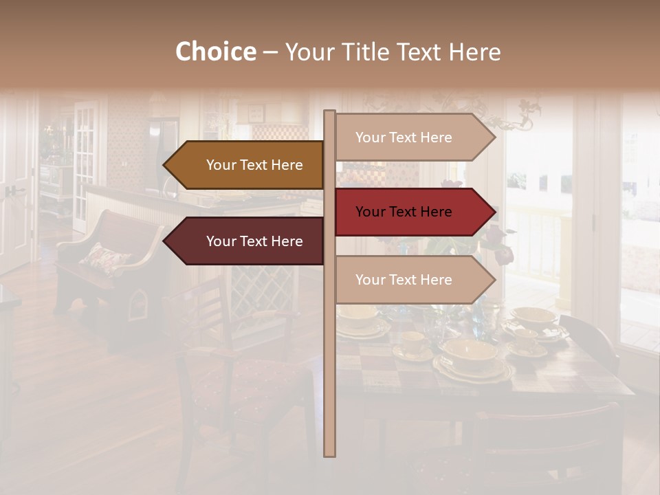 Very Beautiful Kitchen Decor PowerPoint Template