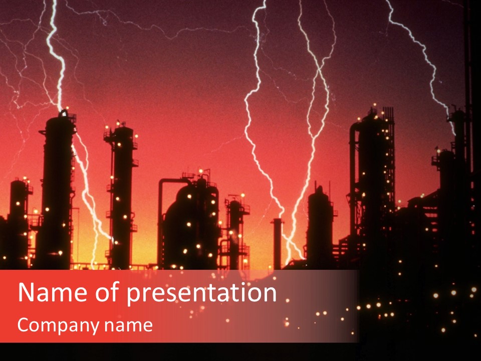 Mysterious Nature, Lightning PowerPoint Template