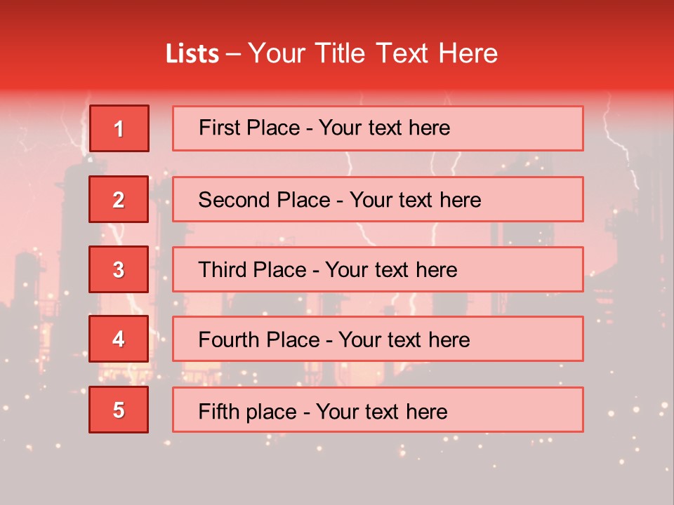 Mysterious Nature, Lightning PowerPoint Template