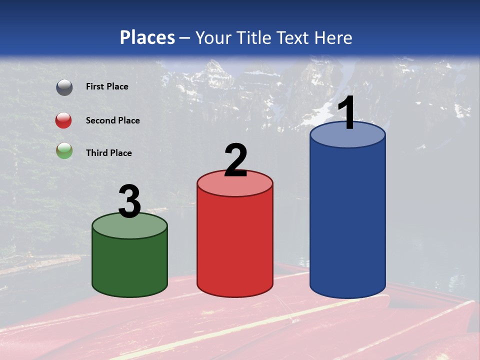 Beautiful Location On The Waterfront Of The Mountain River PowerPoint Template