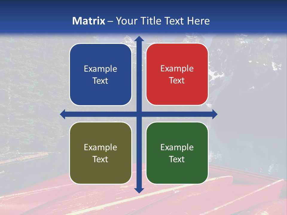 Beautiful Location On The Waterfront Of The Mountain River PowerPoint Template