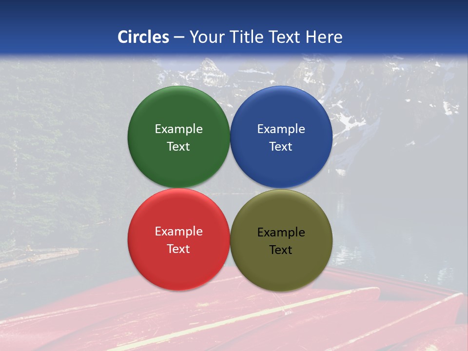 Beautiful Location On The Waterfront Of The Mountain River PowerPoint Template