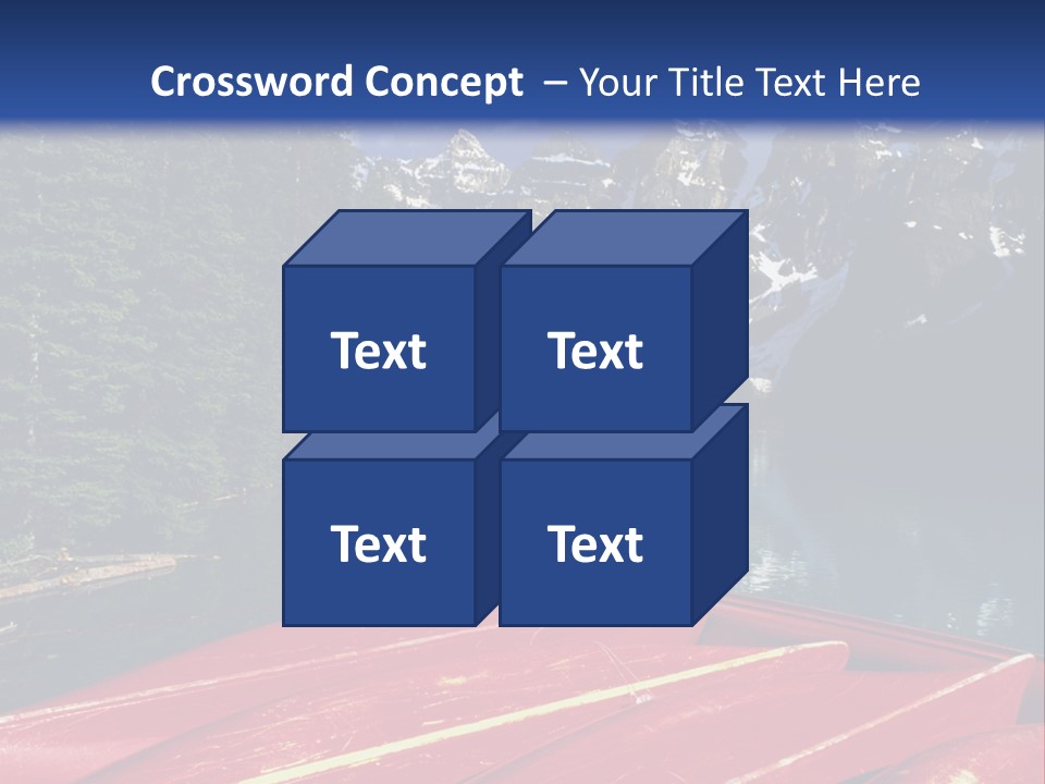 Beautiful Location On The Waterfront Of The Mountain River PowerPoint Template