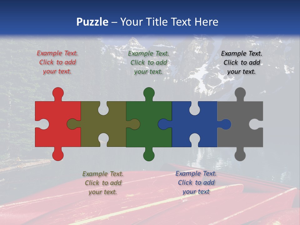 Beautiful Location On The Waterfront Of The Mountain River PowerPoint Template