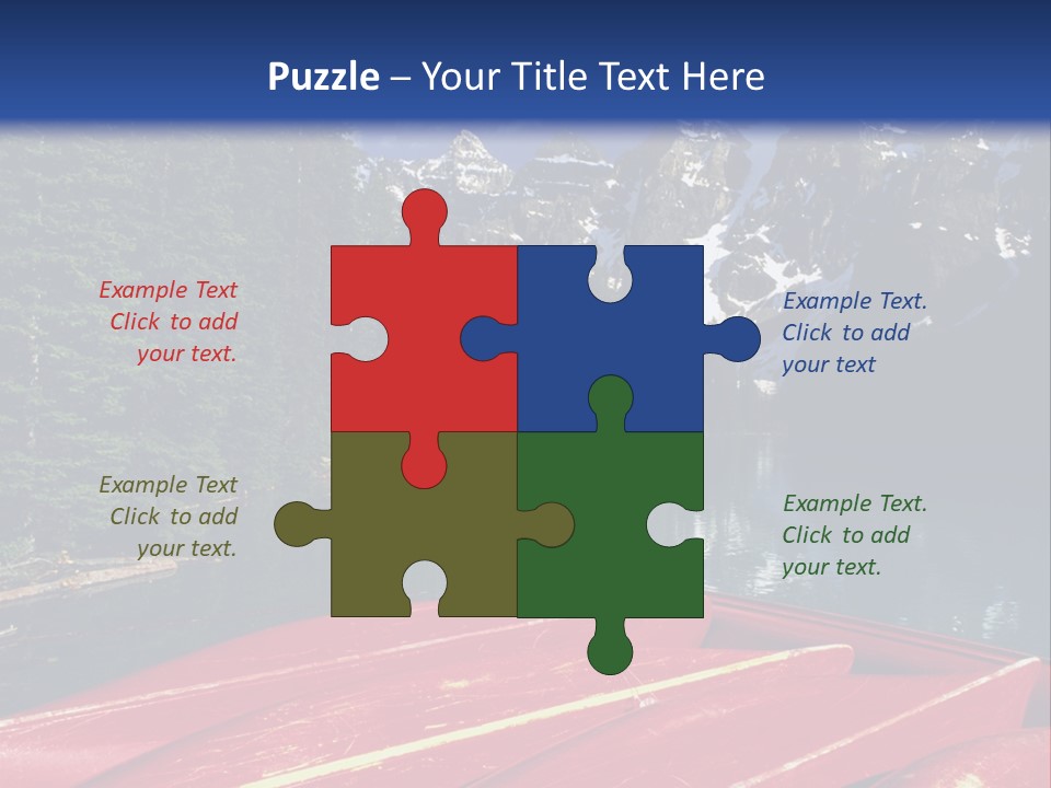 Beautiful Location On The Waterfront Of The Mountain River PowerPoint Template