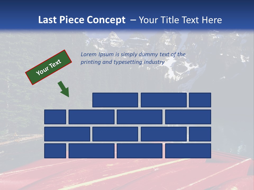 Beautiful Location On The Waterfront Of The Mountain River PowerPoint Template