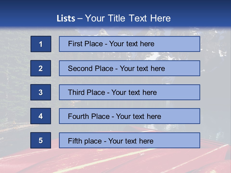 Beautiful Location On The Waterfront Of The Mountain River PowerPoint Template