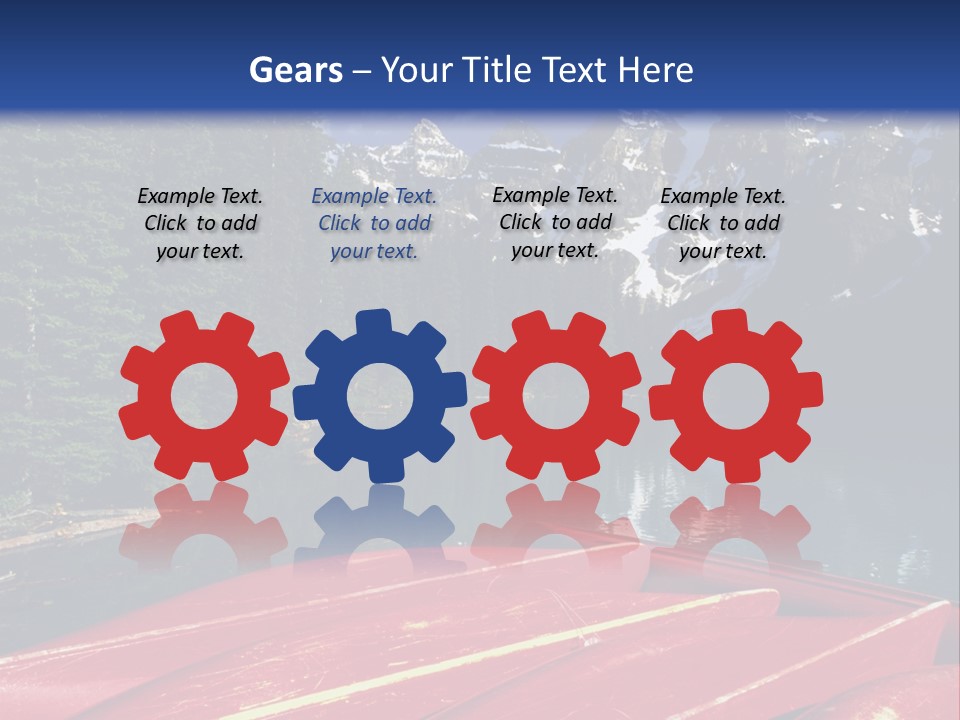 Beautiful Location On The Waterfront Of The Mountain River PowerPoint Template