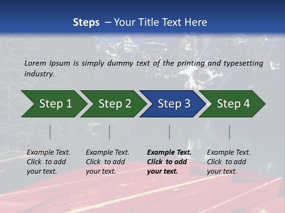 Beautiful Location On The Waterfront Of The Mountain River PowerPoint Template