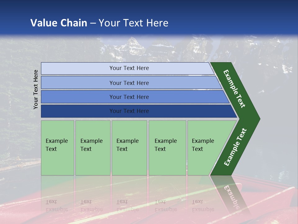 Beautiful Location On The Waterfront Of The Mountain River PowerPoint Template