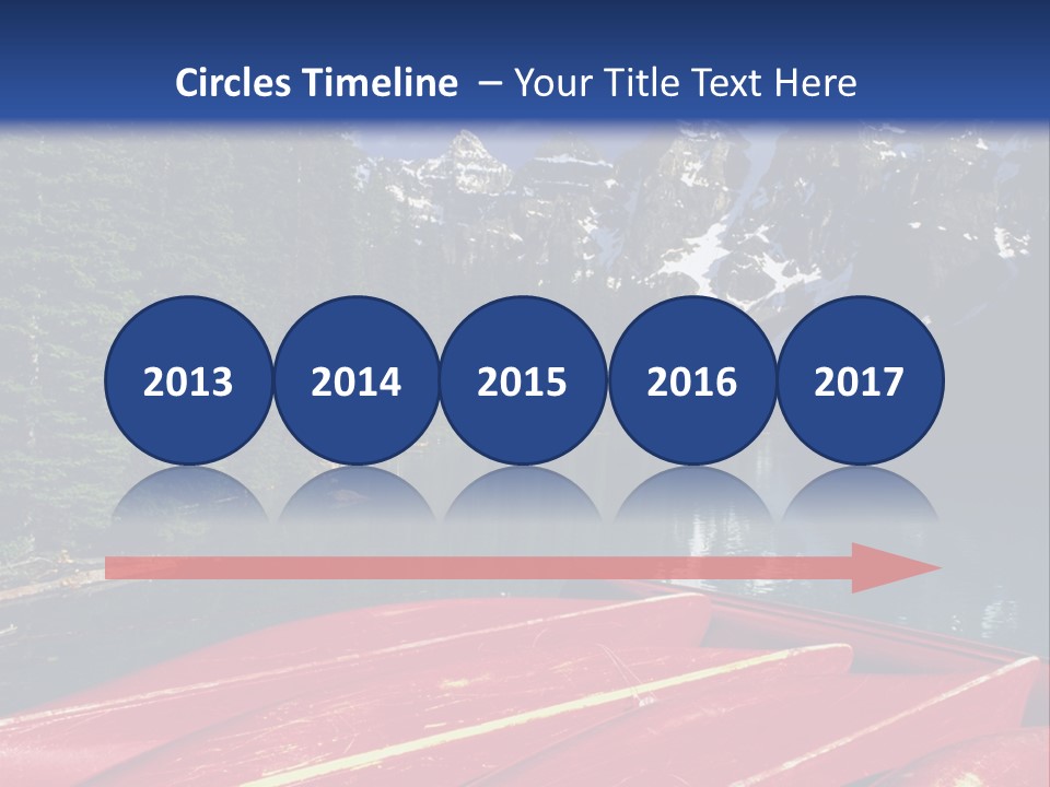 Beautiful Location On The Waterfront Of The Mountain River PowerPoint Template