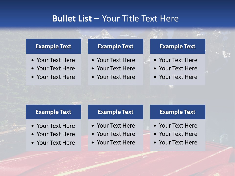 Beautiful Location On The Waterfront Of The Mountain River PowerPoint Template