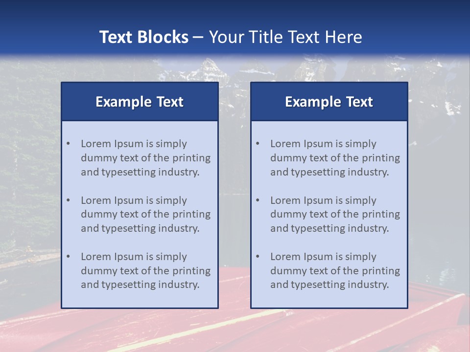 Beautiful Location On The Waterfront Of The Mountain River PowerPoint Template