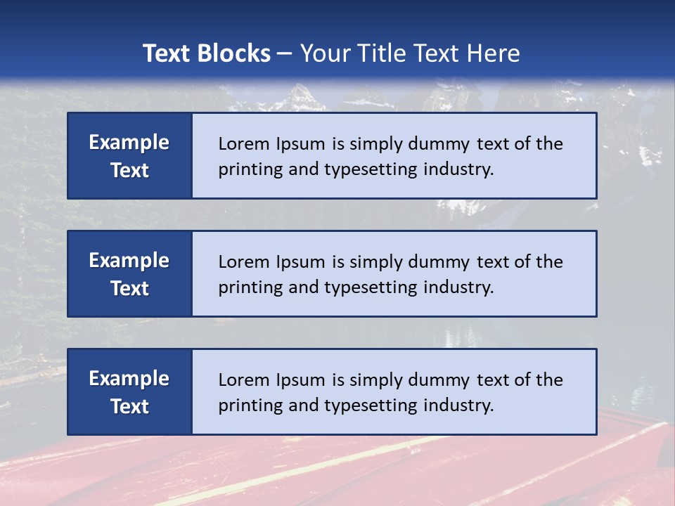 Beautiful Location On The Waterfront Of The Mountain River PowerPoint Template