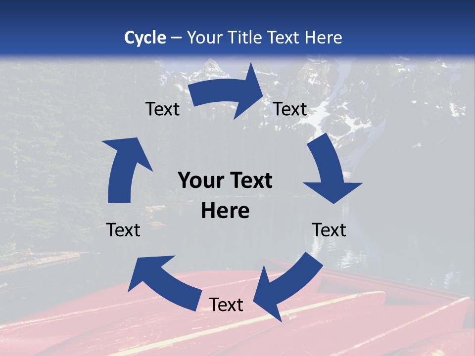 Beautiful Location On The Waterfront Of The Mountain River PowerPoint Template