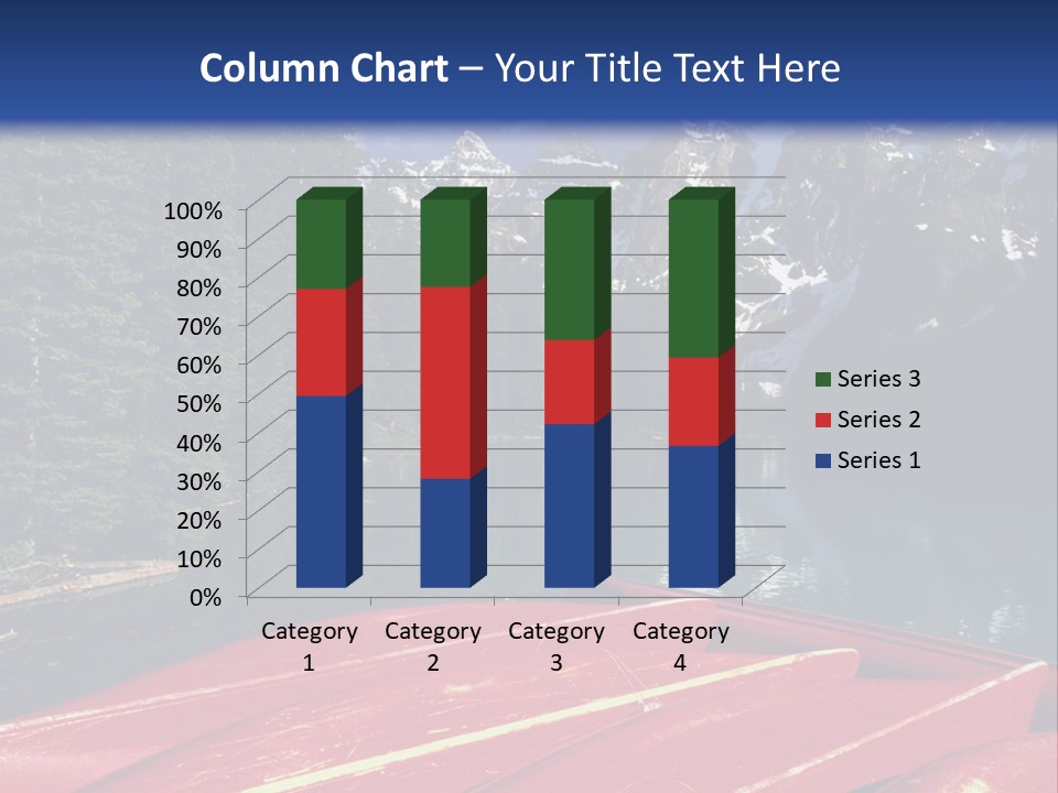 Beautiful Location On The Waterfront Of The Mountain River PowerPoint Template
