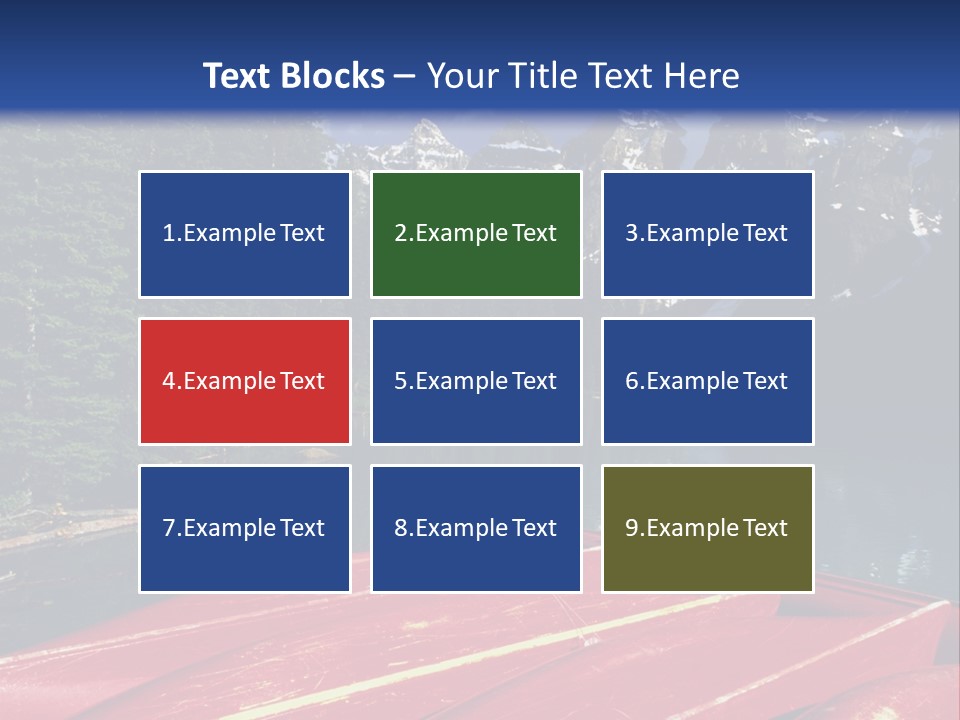 Beautiful Location On The Waterfront Of The Mountain River PowerPoint Template