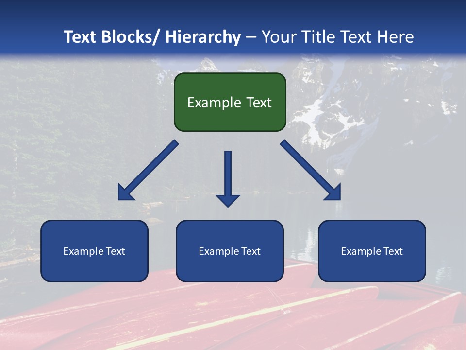 Beautiful Location On The Waterfront Of The Mountain River PowerPoint Template