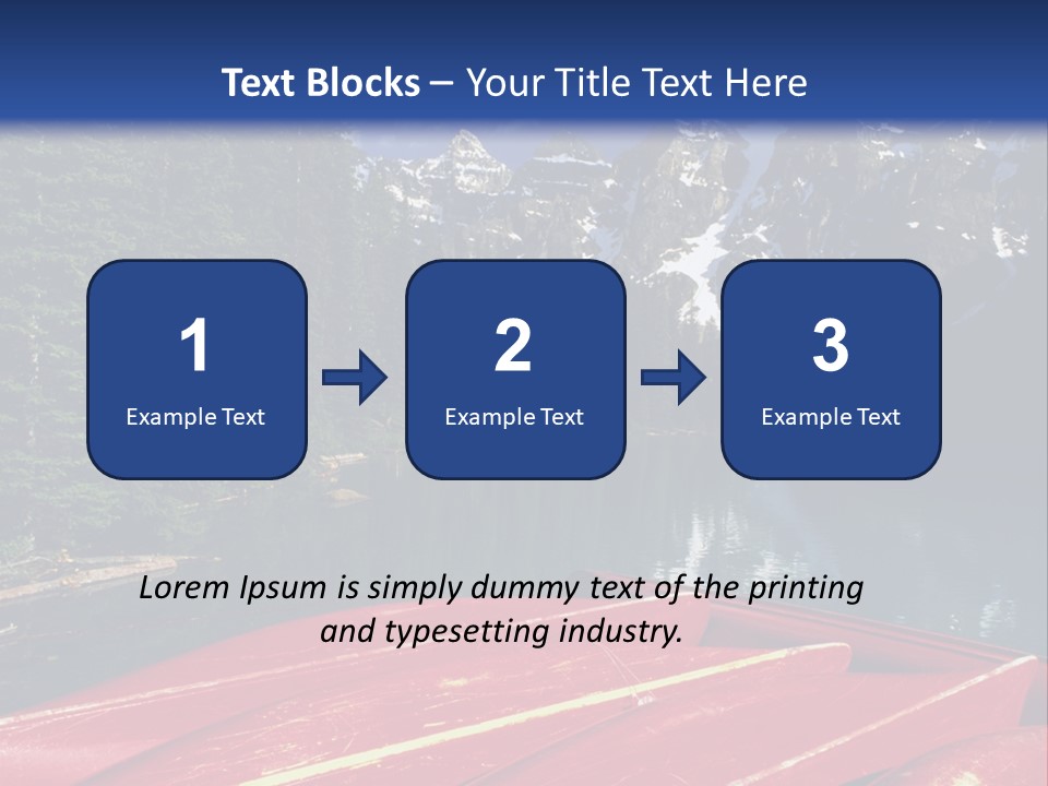 Beautiful Location On The Waterfront Of The Mountain River PowerPoint Template