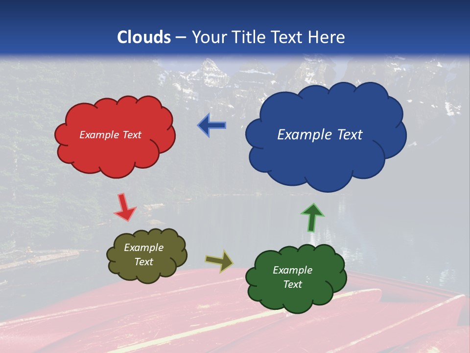 Beautiful Location On The Waterfront Of The Mountain River PowerPoint Template