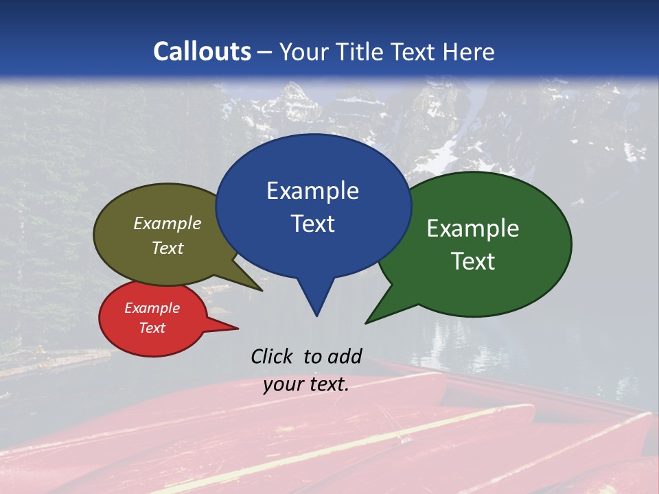 Beautiful Location On The Waterfront Of The Mountain River PowerPoint Template