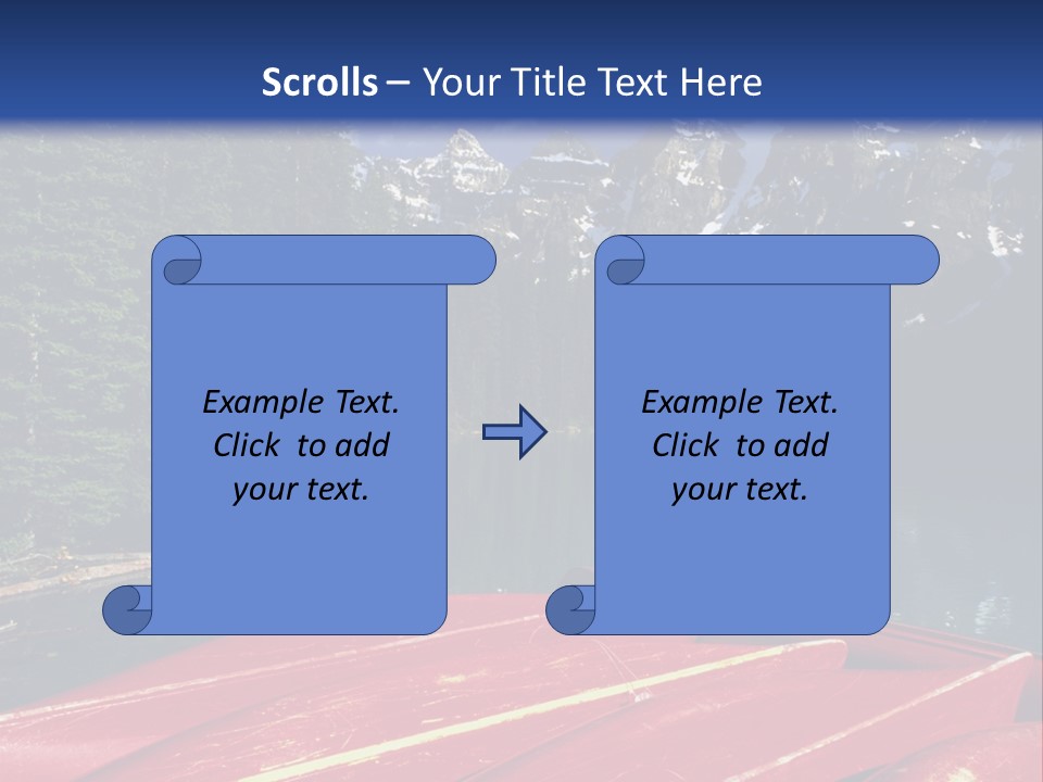 Beautiful Location On The Waterfront Of The Mountain River PowerPoint Template