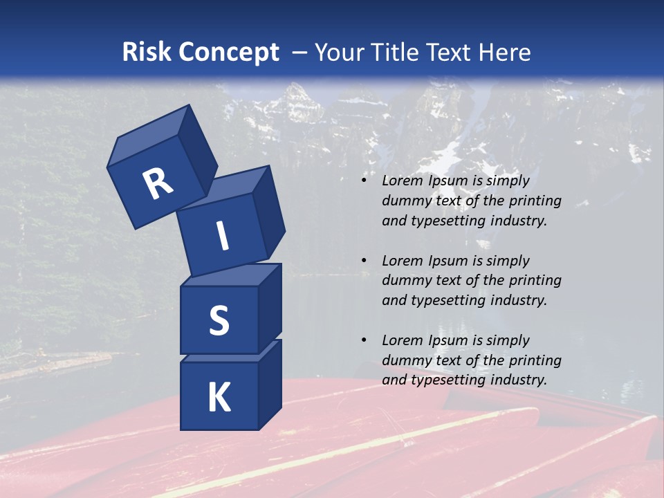 Beautiful Location On The Waterfront Of The Mountain River PowerPoint Template