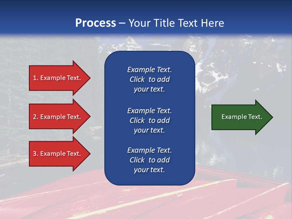 Beautiful Location On The Waterfront Of The Mountain River PowerPoint Template