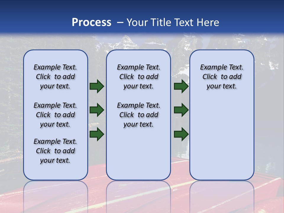 Beautiful Location On The Waterfront Of The Mountain River PowerPoint Template