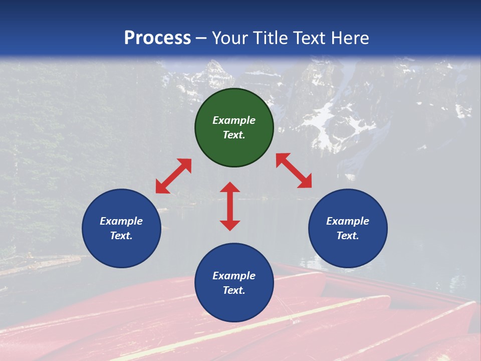 Beautiful Location On The Waterfront Of The Mountain River PowerPoint Template