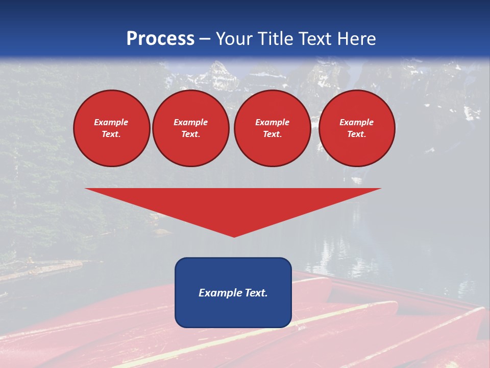 Beautiful Location On The Waterfront Of The Mountain River PowerPoint Template