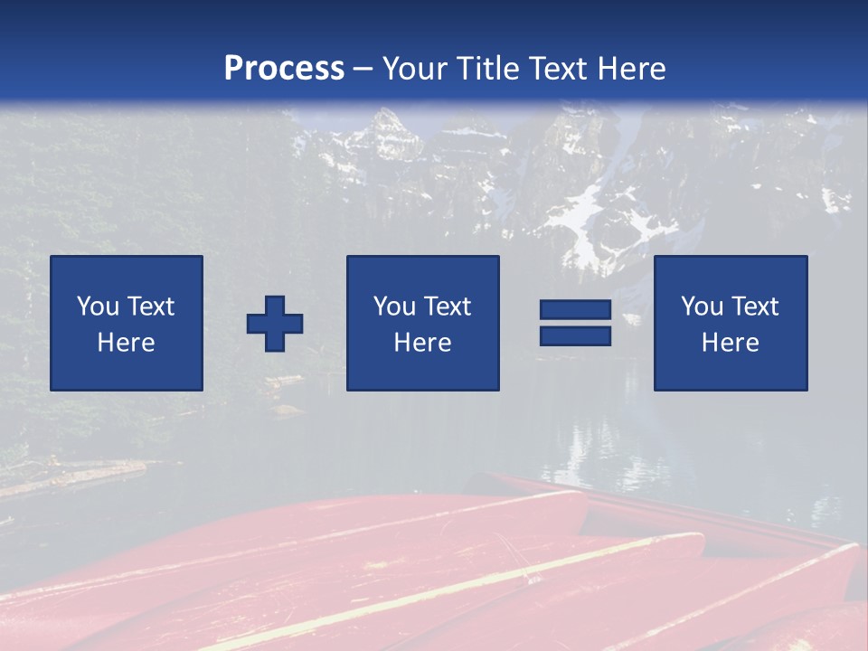 Beautiful Location On The Waterfront Of The Mountain River PowerPoint Template